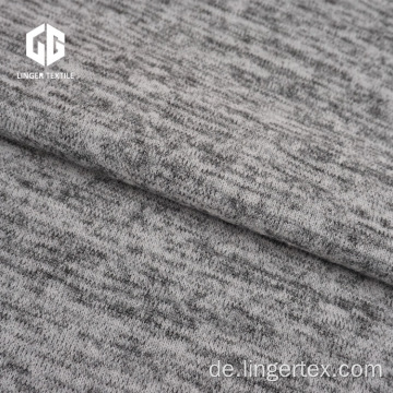 Heather Grey Polyester Hacci Stoff für Pullover